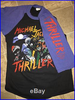 1984 Victory Tour Michael Jackson THRILLER jersey t-shirt RARE medium