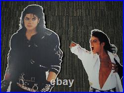 2 x Michael Jackson Original 1980's Cut-Out Record Shop Display Rare Memorabilia