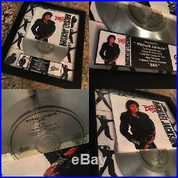 6 VERY RARE! Michael Jackson Platinum Record Music Award Album Disc