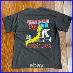 80s USA Michael Jackson Michael Jackson XL Black Vintage Rare No. Yp978