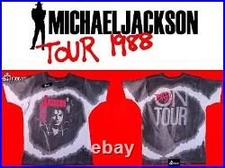 Authentic Rare Vintage Michael Jackson 80's Bad Tour T-Shirt L COLLECTIBLE