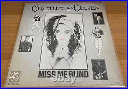 CULTURE CLUB Miss Me Blind RARE JAPAN PROMO ONLY 12 UNIQUE P/S! Michael Jackson