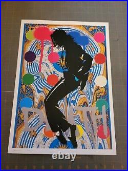 Death NYC 19x13 Signed Graffiti Pop Artist Rare. Michael Jackson King Of Pop