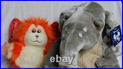 Disney Captain Eo Hooter Elephant and Fuzzball Plush Michael Jackson Rare 1992