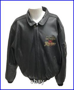 Extremely RARE MICHAEL JACKSON Mystery Leather Jacket CREWithSTAFF Size Medium