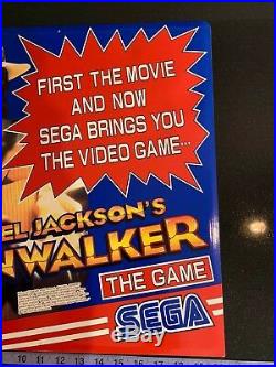 Extremely RARE Michael Jackson's MoonWalker The Game Sega Promo Arcade Banner