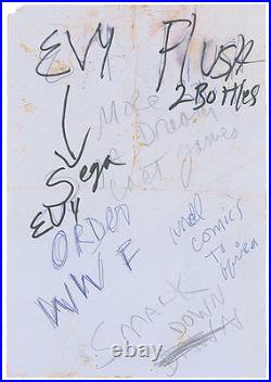 HISTORICAL Michael Jackson Handwritten Notes with TRACKS COA and REAL COA RARE