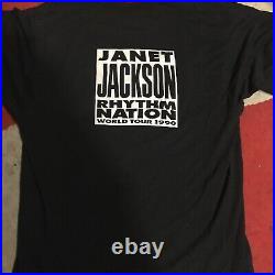 Janet jackson RARE orig vintage T-shirt rhythm nation tour Michael 1814 lp paris