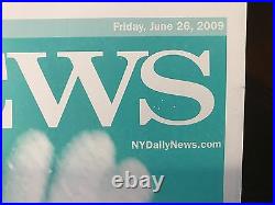 June 26, 2009 Daily News Michael Jackson King of Pop Dead Print Plate RARE