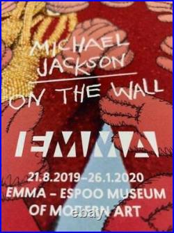 Kaws Michael Jackson ON the Wall poster offset print Super rare