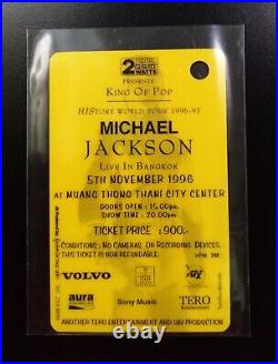 King of Pop Michael Jackson 1996 LIVE in Bangkok Concert Ticket Card MEGA RARE