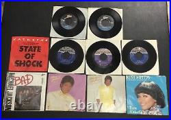 LOT (10) Michael Jackson FIVE 5 45s Rare 9 Singles Pack 7 EPIC VINYL VINTAGE