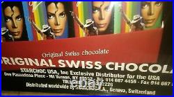 MICHAEL JACKSON 1989 PREMIUM SWISS MILK CHOCOLATE BAR Posters. Very rare