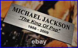 MICHAEL JACKSON AUTOGRAPH Signed Rare PHOTO, Lighted Frame, UACC RD#228, COA DVD