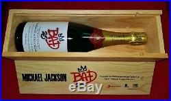 MICHAEL JACKSON BAD 25 BOTTLE CHAMPAGNE VERY RARE PROMO smile signed award lp cd