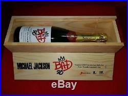 MICHAEL JACKSON BAD 25 BOTTLE CHAMPAGNE VERY RARE PROMO smile signed award lp cd