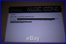 MICHAEL JACKSON SIGNED JULIENS AUCTION BAG 2009 AUTOGRAPH RARE no Vinyl pillow