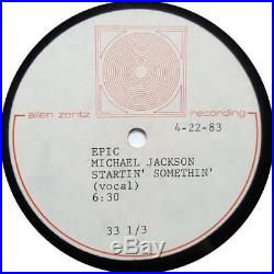 MICHAEL JACKSON Startin' Somethin' RARE 2x 12 ACETATE 1-SIDED DJ PROMO Thriller