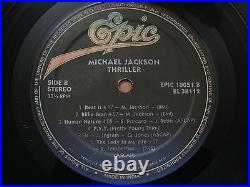 MICHAEL JACKSON THRILLER 1982 EPIC RARE LP record vinyl INDIA INDIAN VG+