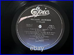 MICHAEL JACKSON THRILLER RARE BACK COVER ERROR VINYL RECORD QE 38112 1st PRESS