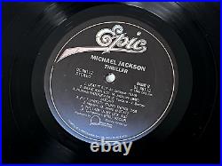 MICHAEL JACKSON THRILLER RARE BACK COVER ERROR VINYL RECORD QE 38112 1st PRESS