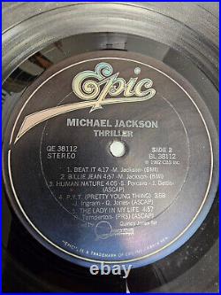 MICHAEL JACKSON THRILLER RARE back COVER ERROR VINYL RECORD QUINCY JONES