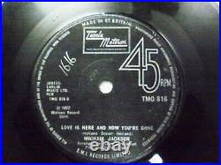 MICHAEL JACKSON TMG 816 RARE SINGLE 7 45 GT BRITAIN record VG+