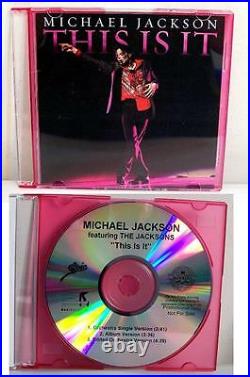 MICHAEL JACKSON This is It RARE BLUE ACETATE DJ Promo CD 2009 WHITE LABEL