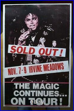 MICHAEL JACKSON Vintage Boxing Style Concert Poster 1988 The JACKSON 5 Very Rare