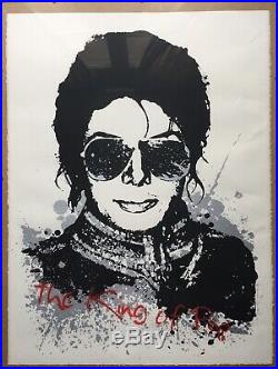 MR BRAINWASH King Of Pop Michael Jackson Signed & numbered RARE Screen print