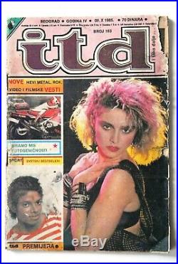 Madonna On Cover Michael Jackson 1985 Rare Exyugo Magazine