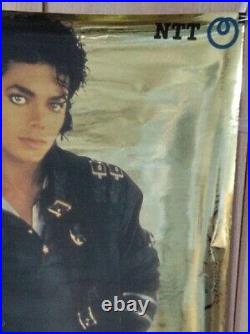 Michael Jackson 1987 Japan Tour Official Station Poster Gold Extra Rare JAPAN