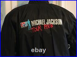 Michael Jackson 1988 BAD Tour Jacket SIZE M L crew member Pepsi RARE vintage HTF