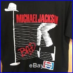 Michael Jackson 1988 Pepsi Bad Tour T-Shirt Large Rare Original condition