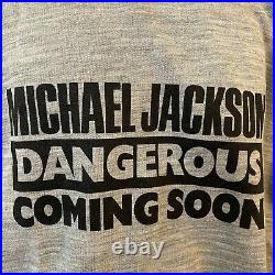 Michael Jackson 1991 Dangerous Coming Soon RARE Dutch Promo Sweatshirt Jumper XL