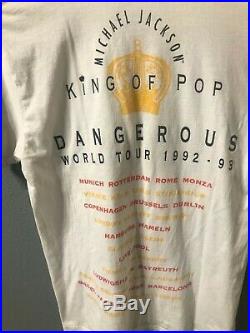 Michael Jackson 1992-1993 Dangerous World Tour T-Shirt -Small (RARE COLLECTORS)