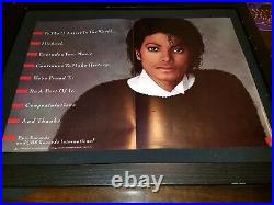 Michael Jackson #1 Artist Rare Original Epic Records Promo Poster Ad Framed