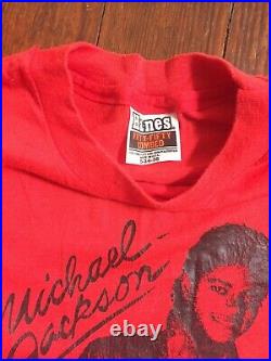 Michael Jackson 80s Lot T Shirt And Original Thriller Vinyl with Rare Insert