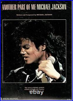 Michael Jackson Another Part Of Me Sheet Music-1987-extremely Rare-new On Sale