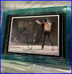 Michael Jackson Autographed 11x14 PSA Cert Inscribed Love RARE GREAT PIECE