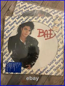 Michael Jackson BAD Promo Picture Disc Brazil Mega Rare No smile