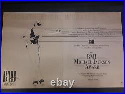 Michael Jackson BMI Award Rare Original Promo Poster Ad Framed