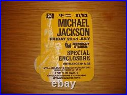 Michael Jackson Bad Tour Concert Special Enclosure Ticket Pass 1988 Mega Rare