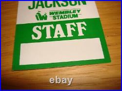 Michael Jackson Bad Tour Concert Staff Ticket Pass Wembley Pepsi 1988 Mega Rare