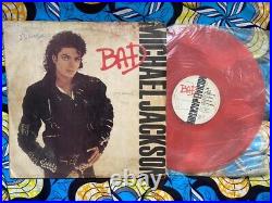 Michael Jackson Bad Ultra Rare Red vinyl Original 1987 Zambian Pressing