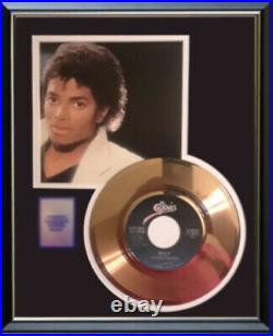 Michael Jackson Beat It 45 RPM Gold Metalized Record Rare Non Riaa Award
