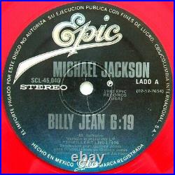 Michael Jackson Billie Jean Beat It = Largate Rare 12 Promo RED Colored LP