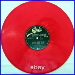 Michael Jackson Billie Jean Beat It = Largate Rare 12 Promo RED Colored LP