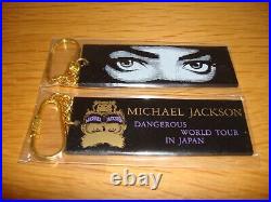Michael Jackson Dangerous World Tour In Japan 1992 Original 2 Keyring MEGA RARE