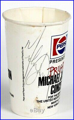 Michael Jackson Extremely Rare Signed Pepsi Cup from His 1988 Private Concert